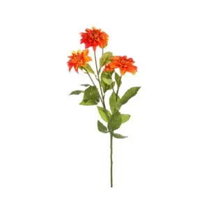 Umělá květina Jiřinka 75 cm, oranžová obraz