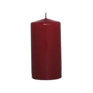 Válcová svíčka bordó, 12 cm obraz
