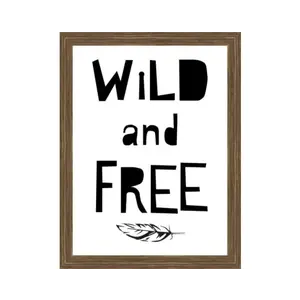 Rámovaný obraz Wild and free, 18x24 cm obraz