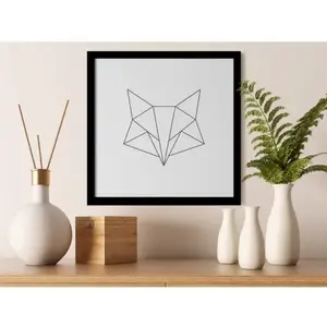 Rámovaný obraz Geometrická liška, 30x30 cm obraz