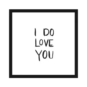 Rámovaný obraz I do love you, 30x30 cm obraz