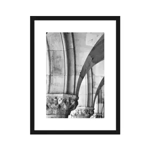 Rámovaný obraz Starověká architektura, černobílý obraz