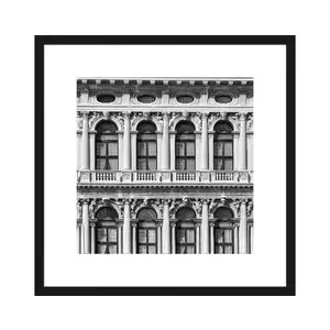 Rámovaný obraz Architektura 40x40 cm, černobílý obraz