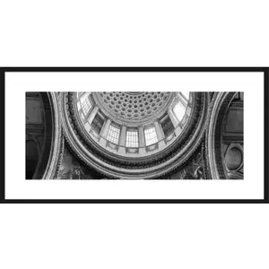 Rámovaný obraz Panthéon de Paris 80x40 cm, černobílý obraz