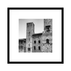 Rámovaný obraz Piazza del Duomo 50x50 cm, černobílý obraz
