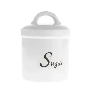 Cukřenka Sugar, bílá keramika obraz