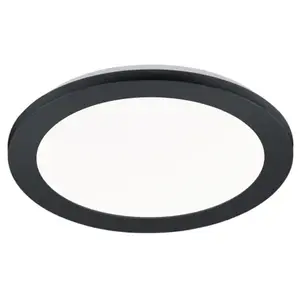 Stropní LED osvětlení Camillus 26 cm, kulaté, černé obraz