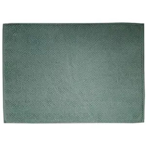 Koupelnová předložka Ocean, BIO bavlna, tmavě zelená, 50x70 cm obraz