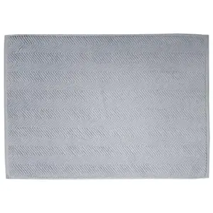 Koupelnová předložka Ocean, BIO bavlna, stříbrná, vlnkovaný vzor, 50x70 cm obraz