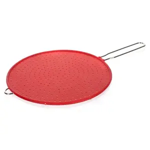 Ochranné síto na pánev Culinaria 28 cm, červené, silikon obraz