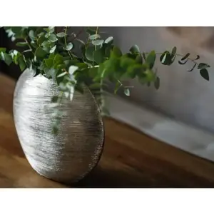 Váza Modern 36 cm, stříbrná obraz