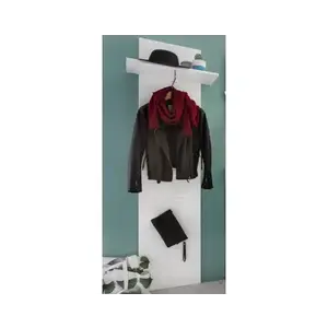 Vysoký věšákový panel Amanda 442, lesklý bílý obraz