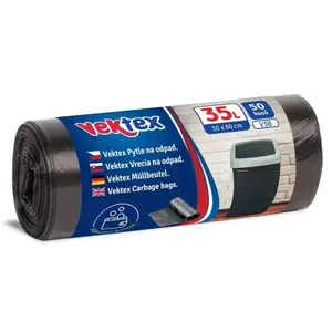 Pytle na odpadky Vektex 35 l, 50 ks, černé obraz