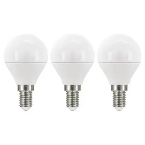 LED žárovka (3 ks) Classic mini globe, E14, 5 W, 470 lm obraz