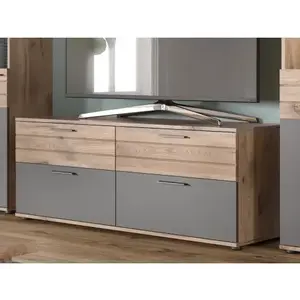 TV skříňka Mason, dub/šedá obraz