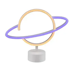 Stolní LED lampa Planeta, bílá obraz
