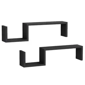 Sada 2 ks polic Linea 58 cm, černá obraz