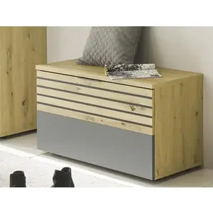 Předsíňová lavice s botníkem Milan, dub artisan/šedá obraz