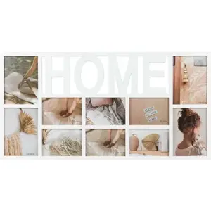 Fotorám pro 10 ks foto Home 72x37 cm, bílý obraz
