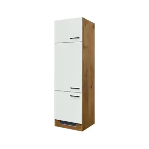 Kuchyňská skříň pro vestavnou lednici Avila, dub lancelot/krémová, 60 cm obraz