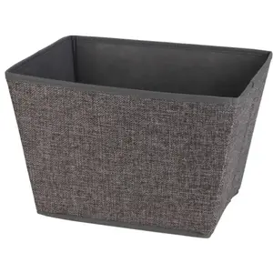 Úložný box 39x30x24 cm, tmavě šedý textil obraz