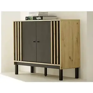 Úložná skříňka Volano, dub artisan/černá obraz