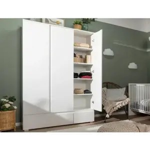 Šatní skříň Image, 122 cm, bílá obraz