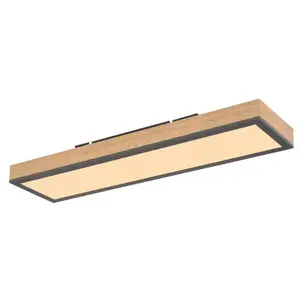 Stropní LED osvětlení Doro 60 cm, dřevěný vzhled obraz