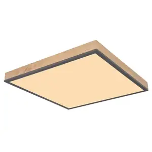 Stropní LED osvětlení Doro 45x45 cm, dřevěný vzhled obraz