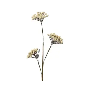 Umělá květina Krémové bobule na stonku, 50 cm obraz