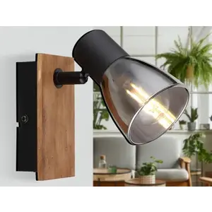 Nástěnná lampa Claude, černá obraz