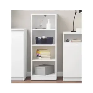 Polovysoký regál Carlos, bílá, šířka 40 cm obraz