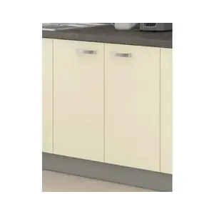 Dolní kuchyňská skříňka Karmen 80D, 80 cm, šedá/krémová obraz