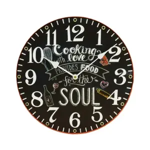Nástěnné hodiny Cooking with love, 30 cm obraz