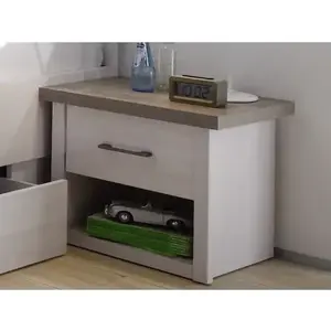 Noční stolek Luca, dub/bělená pinie obraz