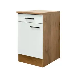 Dolní kuchyňská skříňka Avila US50, dub lancelot/krémová, šířka 50 cm obraz