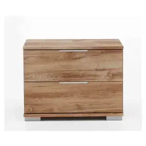 Noční stolek Easy Plus, 2 zásuvky, dub prkenný obraz
