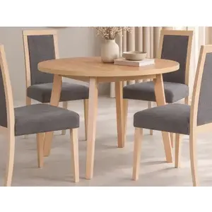 Kulatý jídelní stůl Norveg 100 cm, dub sonoma obraz