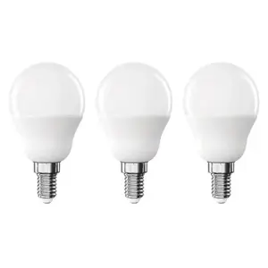 LED žárovka (3 ks) Classic Mini Globe, E14, 4, 2 W, 470 lm obraz