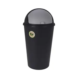 Odpadkový koš 25 l, černý, recyklovaný plast obraz