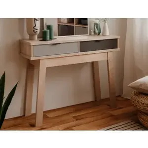 Konzolový/toaletní stolek Epik, dub/šedý obraz