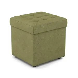 Taburet Surprise Mini 45x45 cm, trávově zelená látka obraz