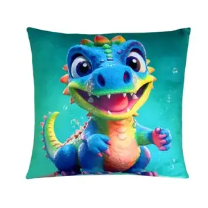 Dětský dekorační polštář Phantasy Dino, 35x35 cm obraz