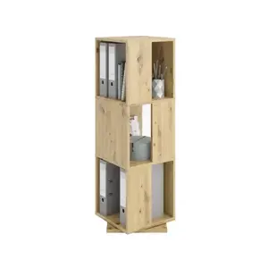Otočný regál Tower, dub artisan obraz