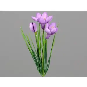Umělá květina Krokus 30 cm, fialová obraz