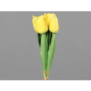 Umělá květina Svazek tulipánů 30 cm, žlutá obraz