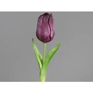 Umělá květina Tulipán 20 cm, fialová obraz