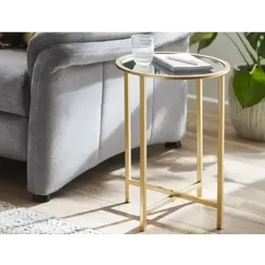 Kulatý odkládací stolek Lagos 39 cm, zlatý obraz