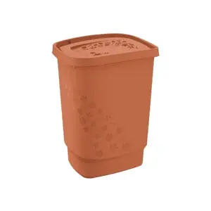 Koš na prádlo Flowers 55 l, terakota obraz