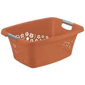 Koš na prádlo Flowers 25 l, terakota obraz